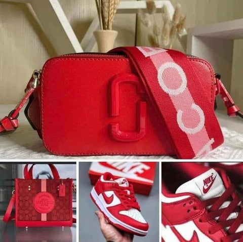 Inspired Red Bag and Shoe Set