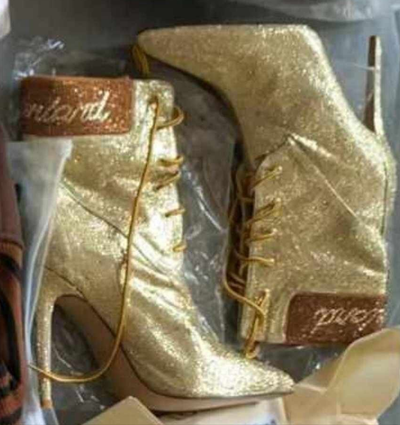 Bling heel boot